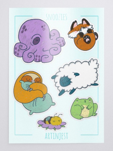 Snoozies Stickers Set 2