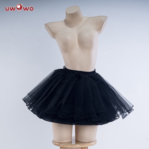 【In Stock】Uwowo Universal Black White Petticoat Crinolines Genshin Impanct Maid Ver. Best Match Petticoat Adjustable Bustle Pannier | COS-C-1623B（Black）