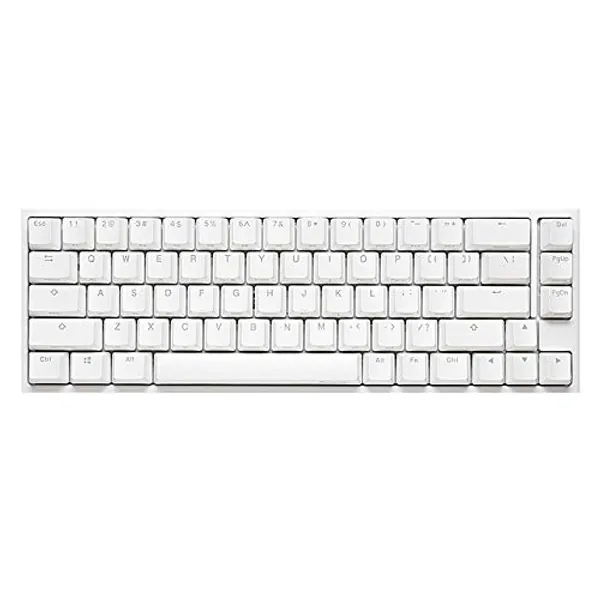 Ducky One 2 SF RGB Pure White RGB LED 65% Double Shot PBT Mechanical Keyboard (Cherry MX Silent Red) - Cherry MX Silent Red