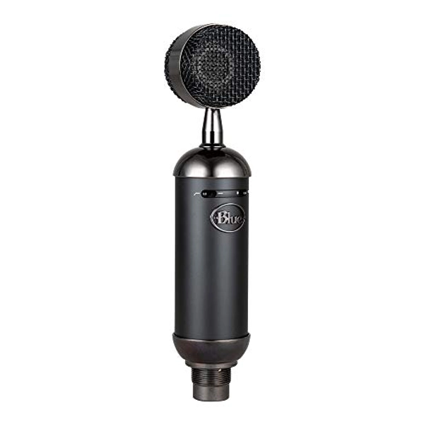 Logitech for Creators BlueBlackoutSpark SL XLR Condenser Microphone Pro Recording, Streaming, Podcasting, Gaming,Large Diaphragm Cardioid Mic Capsule,Shockmount,Natural Sound,Protective Case-Black