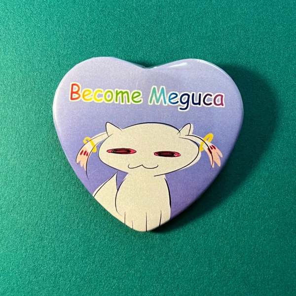 Coobie “Become Meguca” - Heart Shaped Button
