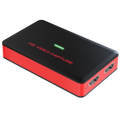 DIGITNOW USB3.0 HDMI Video Capture Card,1080P 60FPS HD Game Recorder Cam Link with HDMI Passthrough Live Streaming Recording Work with Xbox PS5 PS4 Swtich, Red, 3.66*2.16*0.59 in, BR140 - 
