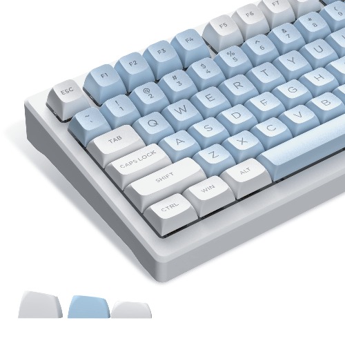 XVX keycaps 60 Percent - Custom PBT Keycaps, 169 Keys Double Shot Keycaps Set,with Key Puller for60% 65% 75% 80% 100% Mechanical Keyboard Keycap (XVX Profile, Blue Keycaps) - XVX Profile, Blue Keycaps