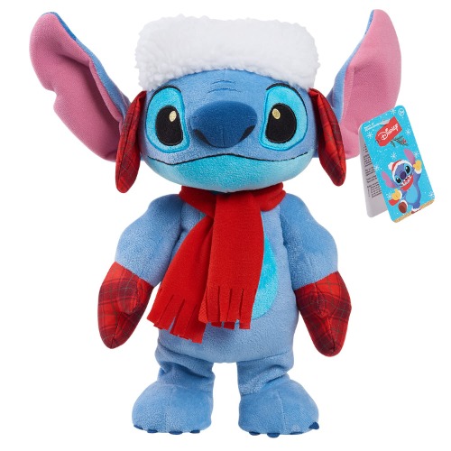 Disney Stitch Holiday Dancing Feature Plush with Music, Officially Licensed Kids Toys for Ages 3 Up - 