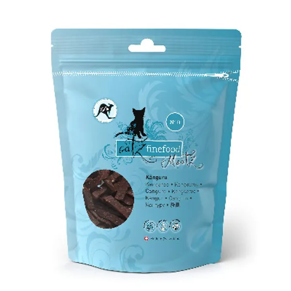catz finefood Meatz Katzen Leckerlies Känguru N° 13 - knusprige Streifen aus 100 Prozent Kängurufleisch - Katzensnack für Allergiker ohne Zucker, getreidefrei, 45g