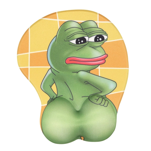 3D Anime Mouse Pads with Silicone Gel Wrist Rest Gaming Frog Mousepads 2Way Skin (MK001)