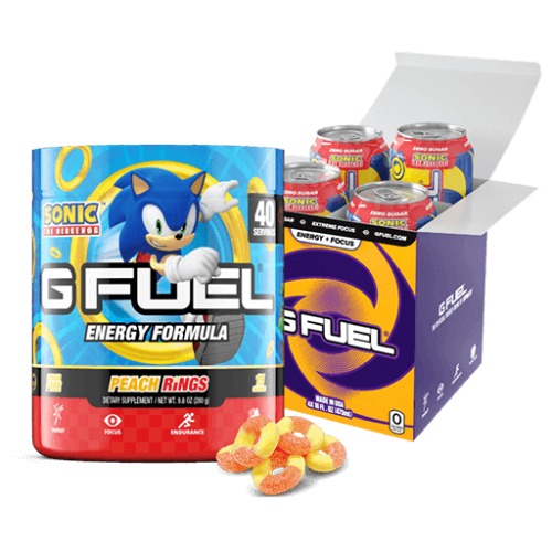 Sonic Peach Rings Bundle (Tub + Cans 4 Pack)