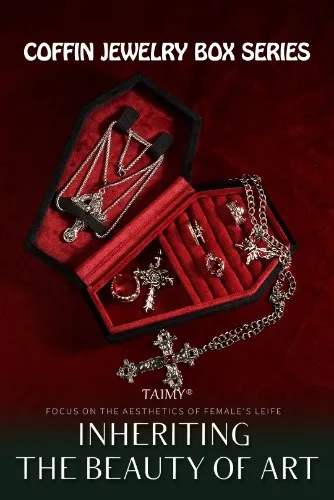 Gothic Velvet Jewelry Coffin Shape