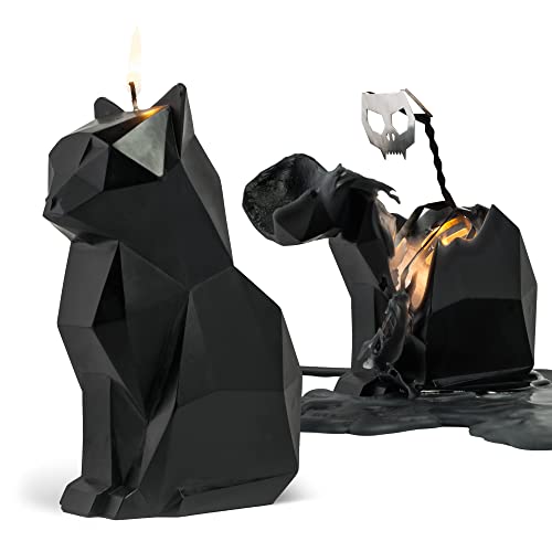 PyroPet Cat Candle - Black - Cat Candle with an Aluminum Skeleton Inside