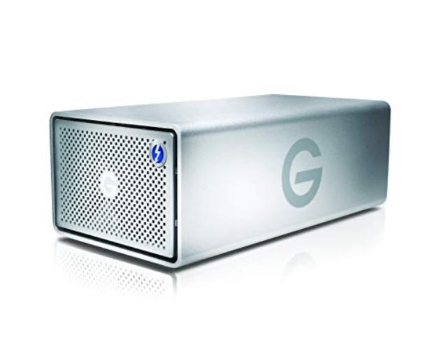 G-Technology 8TB G-RAID with Thunderbolt 3, USB-C (USB 3.1 Gen 2), and HDMI, Removable Dual Drive Storage System, Silver - 0G05748-1 - 8TB