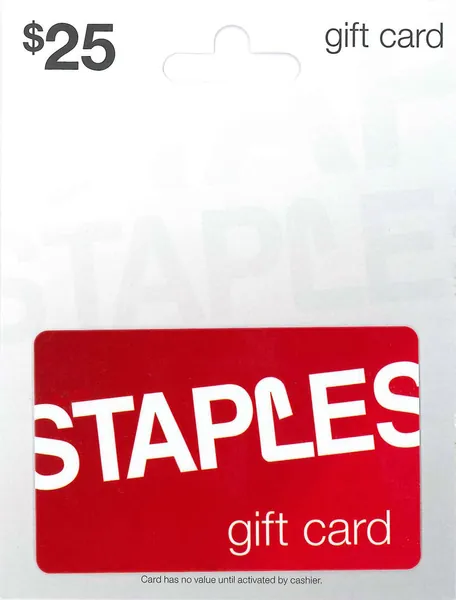 Staples Gift Card - 25 Red