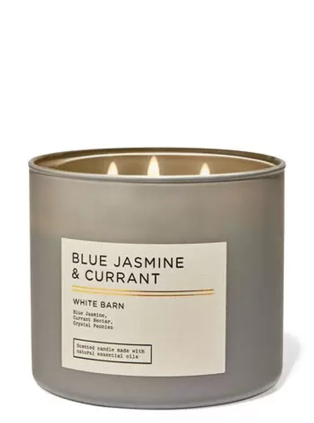 Blue Jasmine & Currant 3-Wick Candle - White Barn | Bath & Body Works