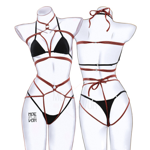 Kill Rope Shibari Lingerie - Red / S/M