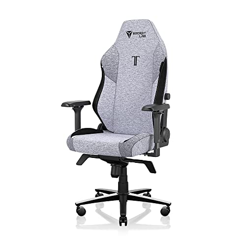 Secretlab Titan Evo 2022 Cookies & Cream Gaming Chair - Reclining, Ergonomic & Heavy Duty Computer Chair with 4D Armrests, Magnetic Head Pillow & Lumbar Support - Big and Tall 395 lbs - Gray - Fabric - Cookies & Cream - X-Large