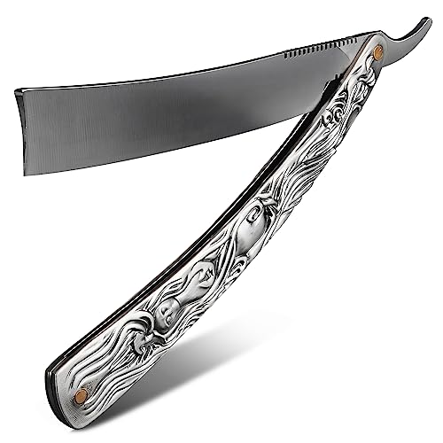 Straight Edge Razors for Men Grooming - 11.5" Barber Straight Edge Razor for Hair Barber Supplies for Men Professional Straight Edge - Pocket Barber Straight Razor for Hair Cutting Barber Tools - Straight Edge Razors for Men