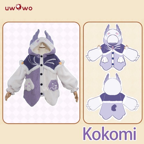 【In Stock】Uwowo Genshin Impact Fanart Kokomi Fishy Casual Coat Cute Cozy Jacket Cospaly Costume - M