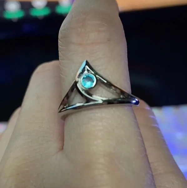 Valorant Sage Ring, Adjustable Gamer Ring, Silver Plated, Gift for Her