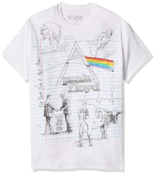 Liquid Blue Men's Floyd Sketch T-Shirt - X-Large White