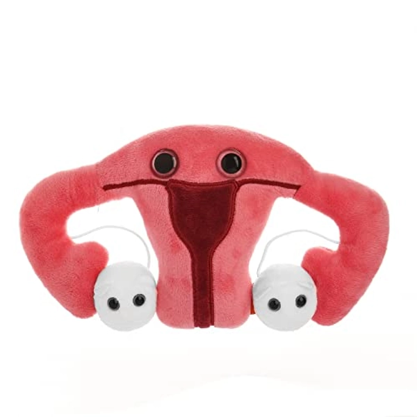 GIANTmicrobes Uterus Plush - Adorable Educational Gift, Detachable Ovaries, Get Well Gift/Medical Health Gift/OBGYN/Surgery Gift/Hysterectomy/Gynecologist Education/Endometriosis/Fertility Gift