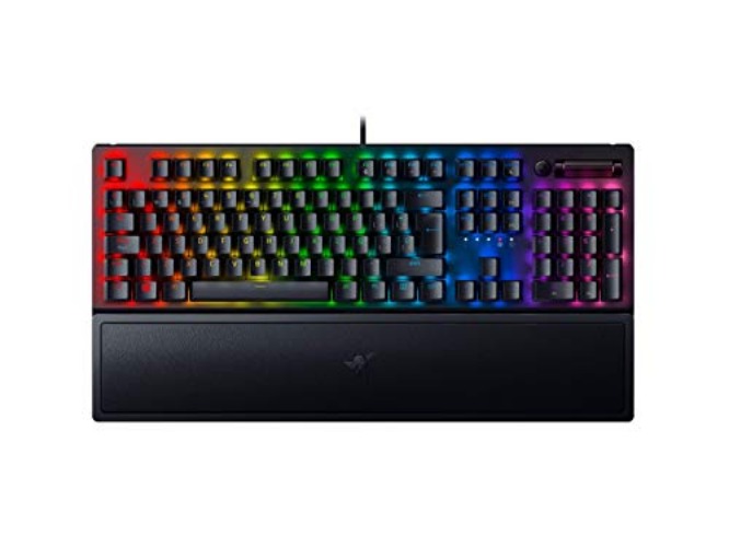 Razer BlackWidow V3 (Interruptor Vierde) - Teclado Mecánico para Juegos (Interruptores Mecánicos Clicky, Teclas ABS Doubleshot, Roller Digital Multi-Fucntion y Tecla Multimedia) Diseño ES,Negro - Diseño ES - BlackWidow V3 - Interruptor Vierde Clicky