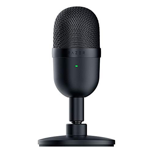 Razer Seiren Mini - Micrófono compacto para USB para streaming, (compacto con patrón polar supercardioide, soporte inclinable, amortiguador integrado) Negro - Negro - Seiren Mini