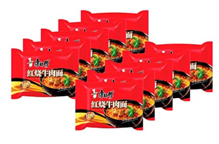 Pack 10 Ramen Fideos Instantáneos Sabor Ternera