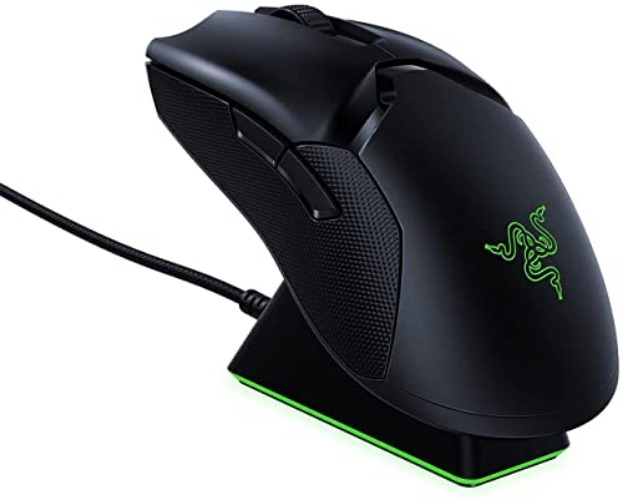 Razer Viper Ultimate con estación de carga - Ratón Gaming Inalámbrico (Ambidiestro, con 69 g de Peso, Cable Speedflex, Sensor Óptico 5G, RGB Chroma) Negro - Viper Ultimate & Mouse Dock - Negro