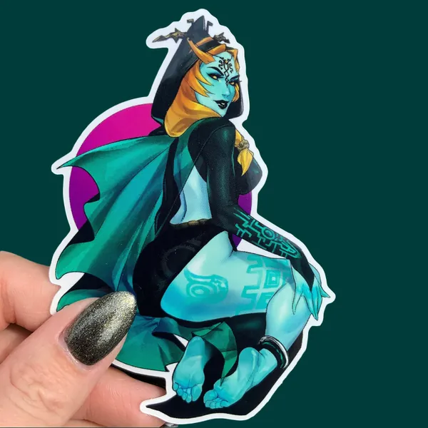 Midna Pinup Sticker | Vinyl Water Resistant | Good for Water bottles or Laptop Decal
