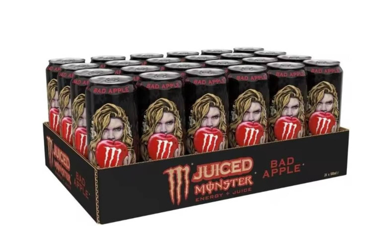 Monster Energy Juiced Bad Apple Energydrink, Pack van 24 Dozen, 500 ml