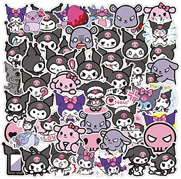 Lanseede Kuromi Stickers 50PCS Vinyl Waterproof Stickers for Laptop,Bumper?Skateboard,Water Bottles,Computer,Phone,My Melody Stickers