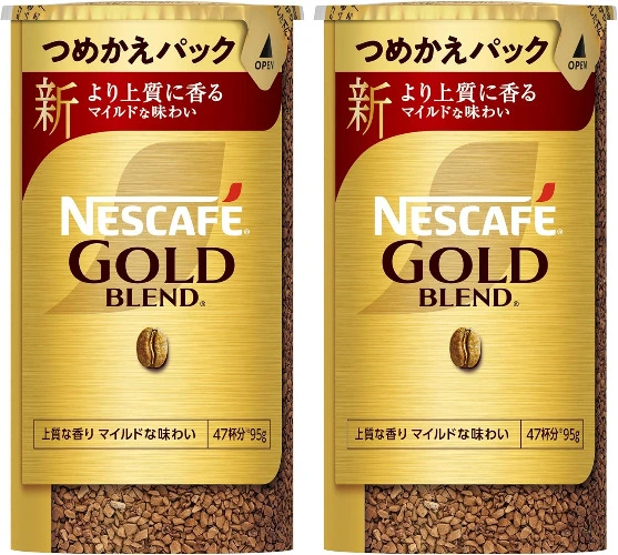 Nescafé Gold Blend Regular Solution Coffee Refill 3.4 oz (95 g) x 2 Bottles 