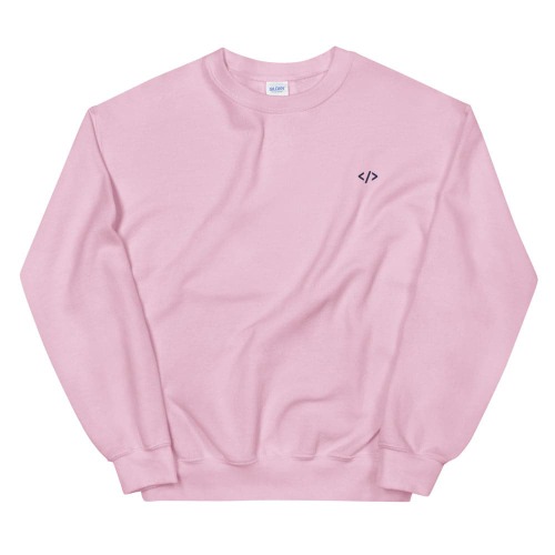 Autonomous Light Pink Embroidered Sweatshirt | S