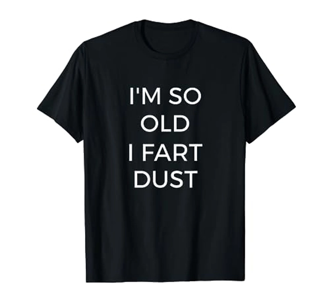 I'm So Old I Fart Dust T-Shirt Funny Grandpa Shirt - Youth - Cranberry Red - Large