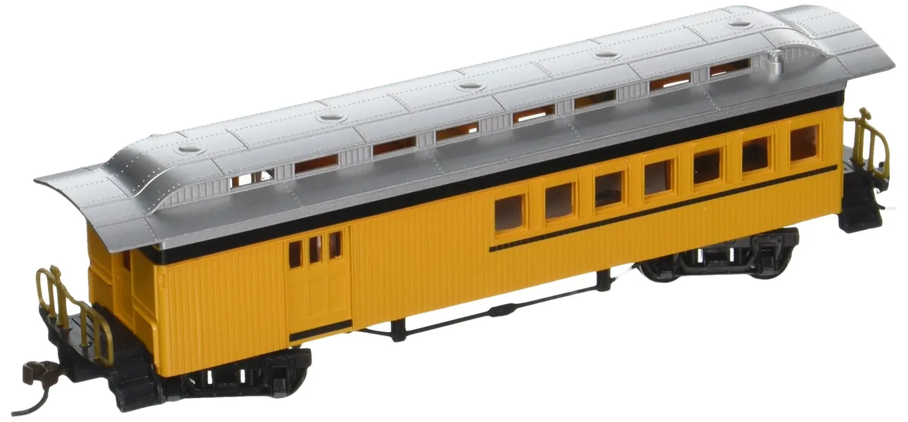 Bachmann Industries 1860 1880 Combine Painted Unlettered Car, Yellow, HO Scale