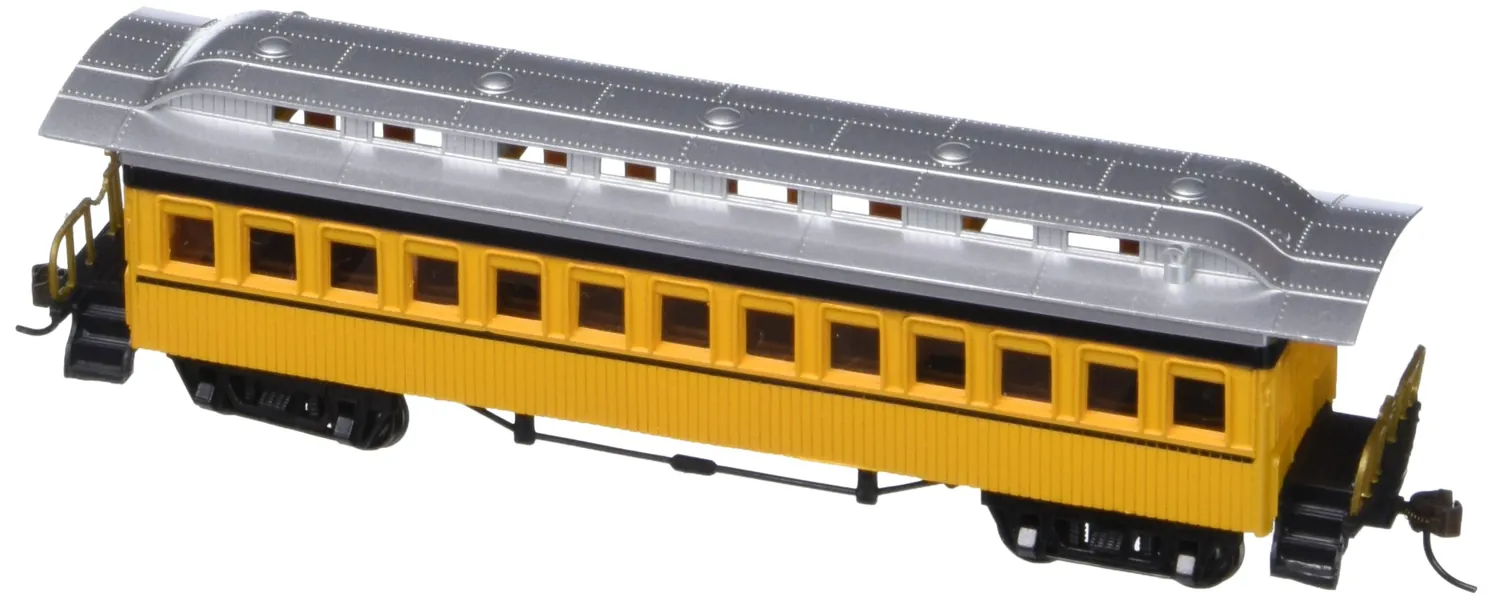 Bachmann Industries 1860 - 1880 Passenger Cars - Coach - Painted, Unlettered Yellow (HO Scale)