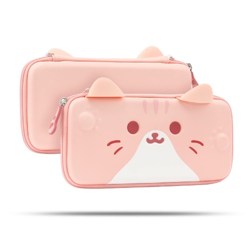 GeekShare Cat Ears Carry Case Compatible with Nintendo Switch - Portable Hardshell Slim Travel Carrying Case fit Switch Console & Game Accessories [video game]