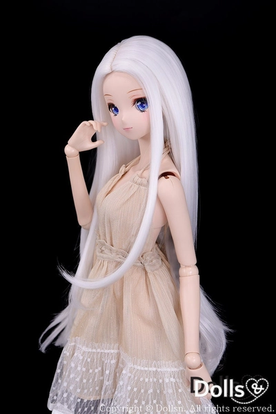 BJD Wig Long without Bangs Long Hair White For Smart doll SD Dollfie dream 8-9 60cm doll