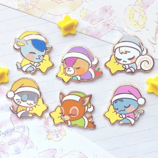 ACNH Starry Dreams Hard Enamel Pins / Animal Crossing New Horizons