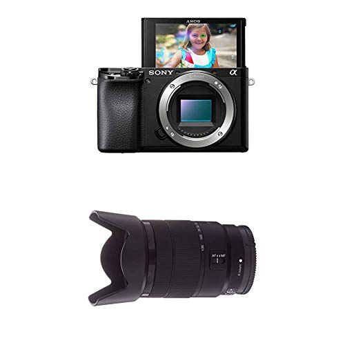 Sony Alpha A6100 Mirrorless Camera + Sony 18-135mm F3.5-5.6 OSS APS-C E-Mount Zoom Lens - w/ 18-135mm lens