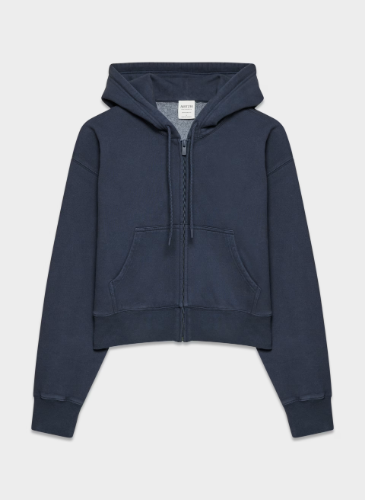 Cozy Sweatfleece Boyfriend Boxy Zip Hoodie 