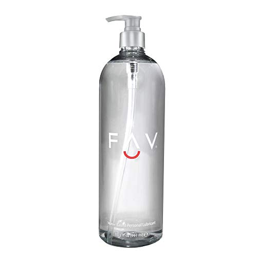 FAV Water Based Luxury Personal Lubricant, Natural Feeling Lube for Women Men and Couples, Toy Friendly, Condom Safe, 33.5 Fl Oz - 33.5 Fl Oz (Pack of 1)