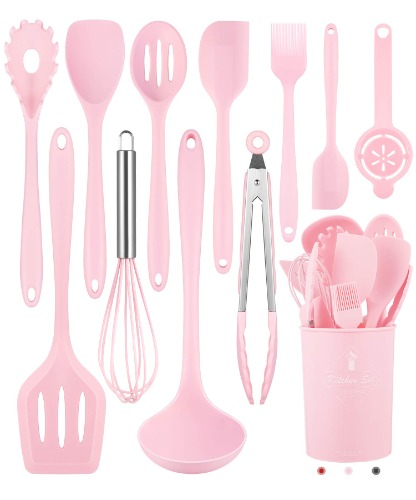 Pink Kitchen Utensils Set-12 Pieces 