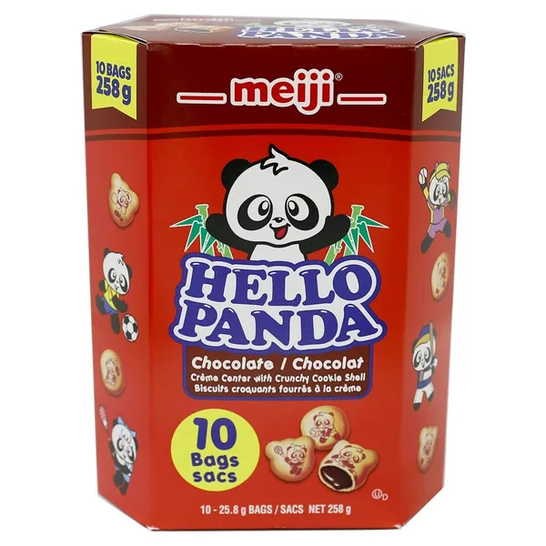 Meiji Seika Meiji Giant Hello Panda Chocolate Cookies, 258 Grams -