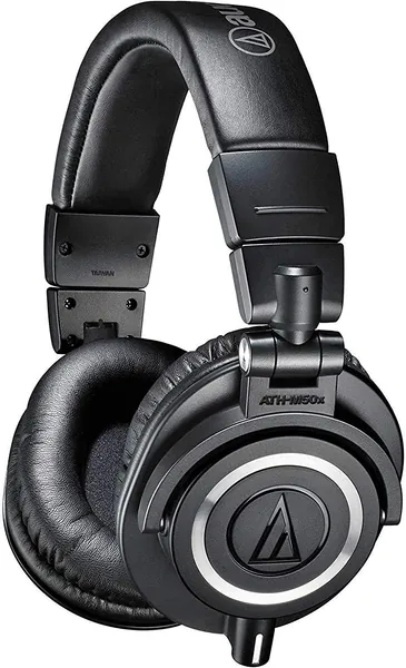 Audio-Technica ATH-M50x Professional Headphones, Black - Black Headphone Headphone