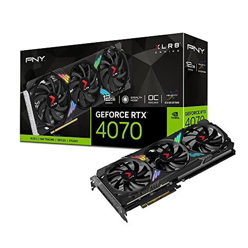 PNY GeForce RTX™ 4070 12GB XLR8 Gaming Verto Epic-X RGB™ Overclocked Triple Fan Graphics Card DLSS 3