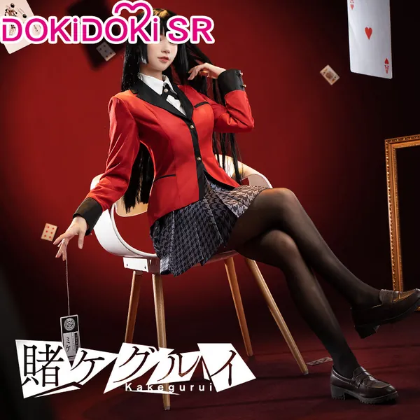 DokiDoki-SR Anime Kakegurui Cosplay Yumeko Jabami School Uniform Women Costume Halloween | Costume / M