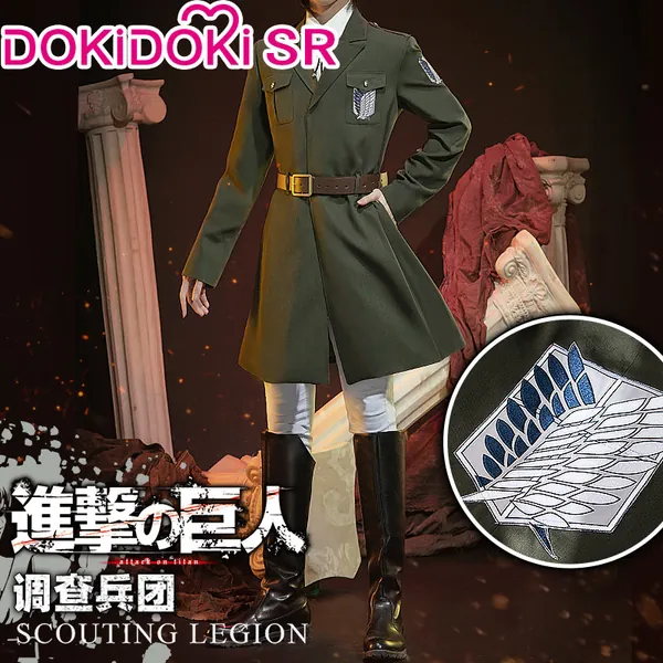 DokiDoki-SR Anime Attack on Titan Cosplay Survey Corps Cosplay  Marley Costume Men | L-PRESALE