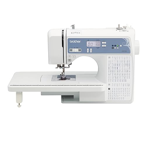Brother Sewing and Quilting Machine, Computerized, 165 Built-in Stitches, LCD Display, Wide Table, 8 Included Presser Feet, White, 20x12x17 - XR9550 - New Model - Machine