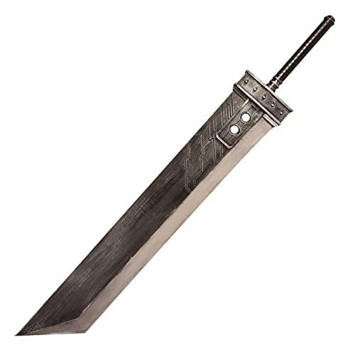 ZKBWFLA 55inch Final Fantasy Cloud Strife Greatsword Buster Sword Cosplay Prop ，PU Foam Zweihander Broad Sword - black