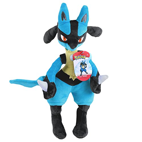 Pokémon 12" Large Lucario Plush - Officially Licensed - Quality & Soft Stuffed Animal Toy - Add Lucario to Your Collection! - Great Gift for Kids, Boys, Girls & Fans of Pokemon